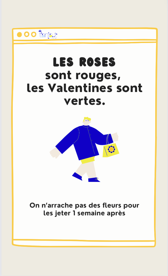 Design "les roses sont rouges, les valentines sont vertes" 