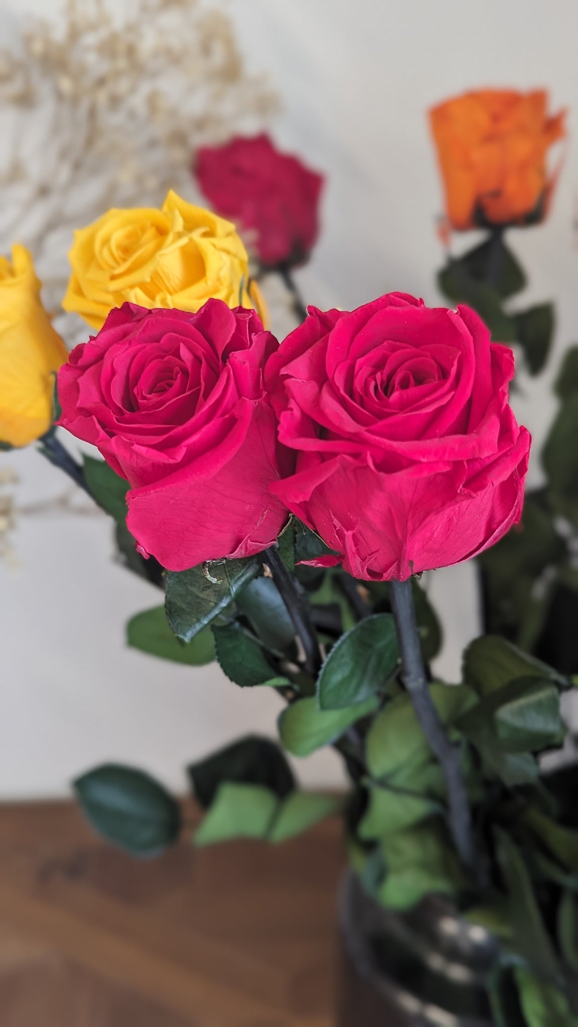 Roses à la tige 50 cm