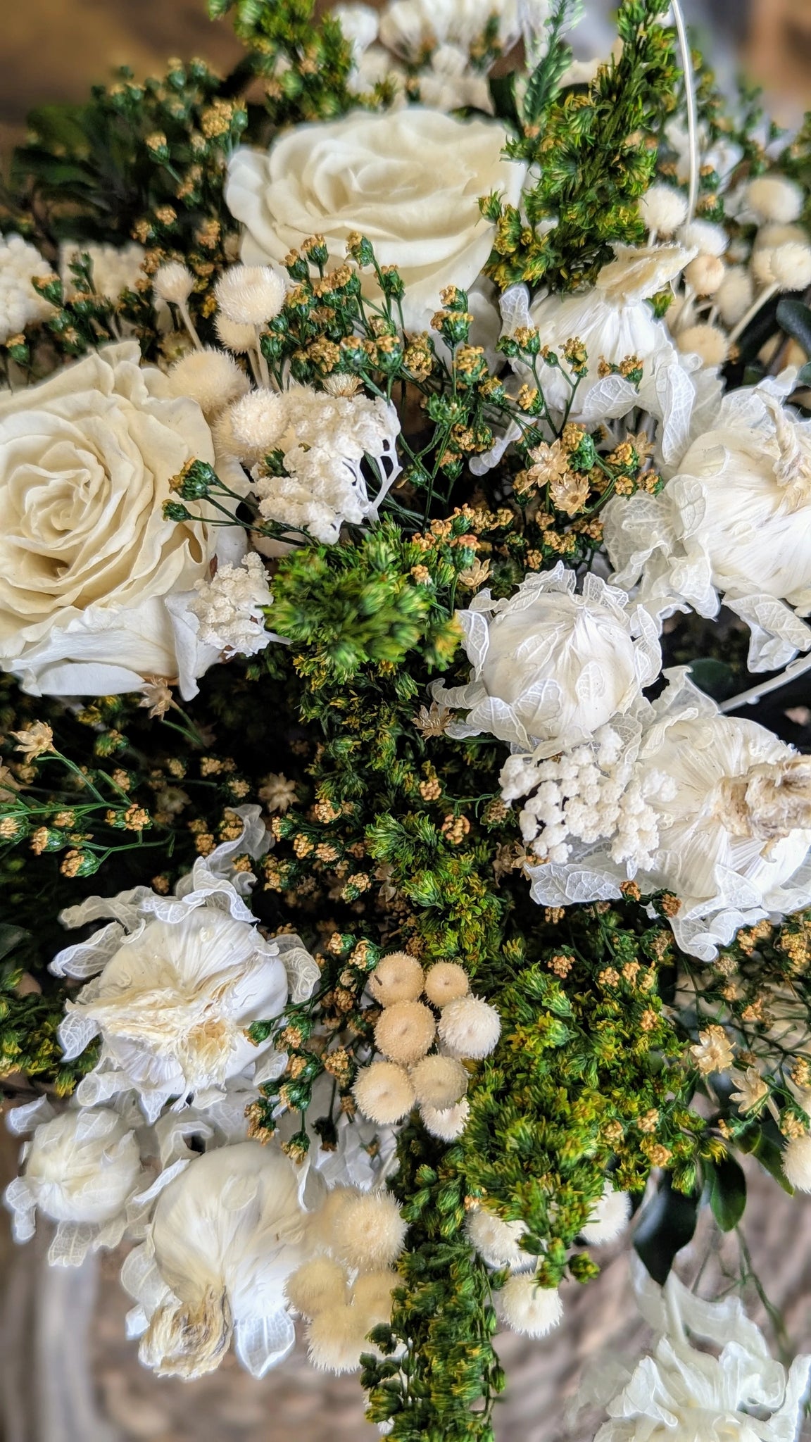 Composition florale stabilisée idéale pour une décoration écoresponsable