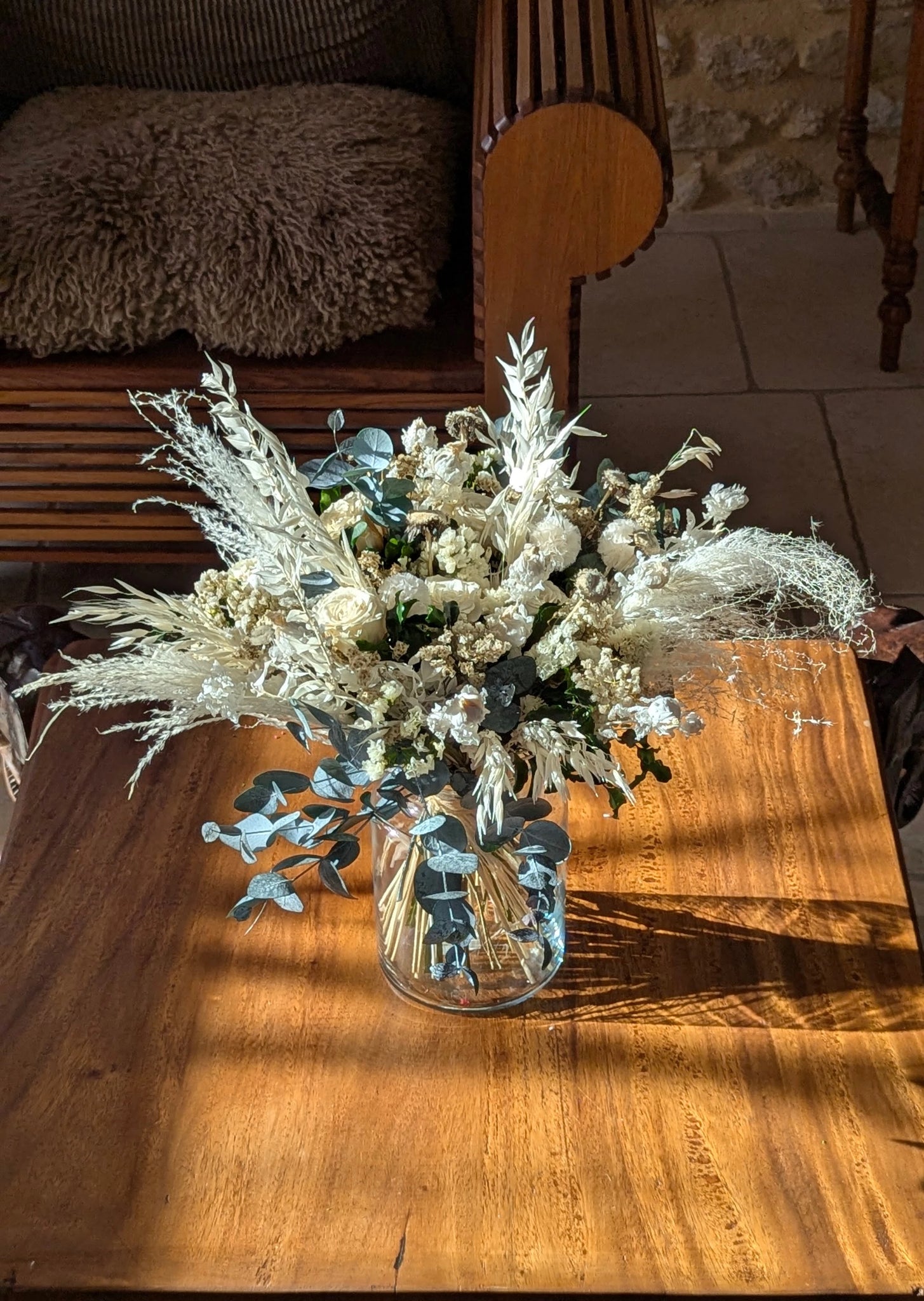 Bouquet décoratif en fleurs stabilisées – beauté naturelle et durable